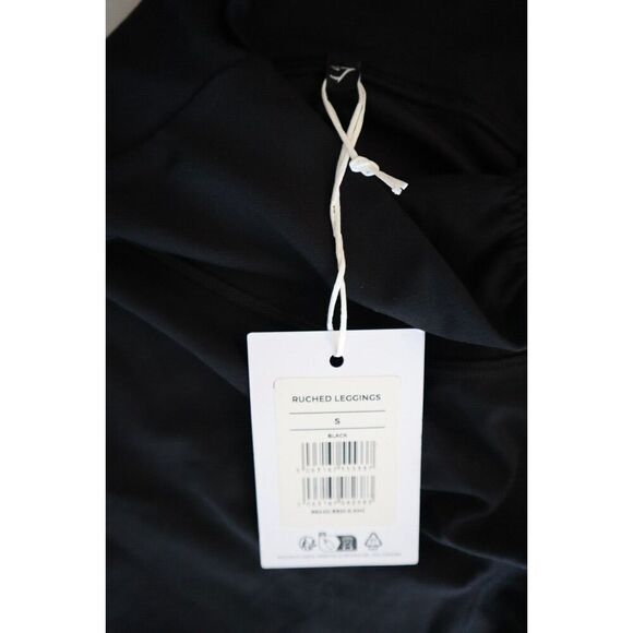 Gymshark B6A4D-BB2J-S-AM2 Women's Sz S Black High-Waisted Ruched Leggings - Picture 3 of 11